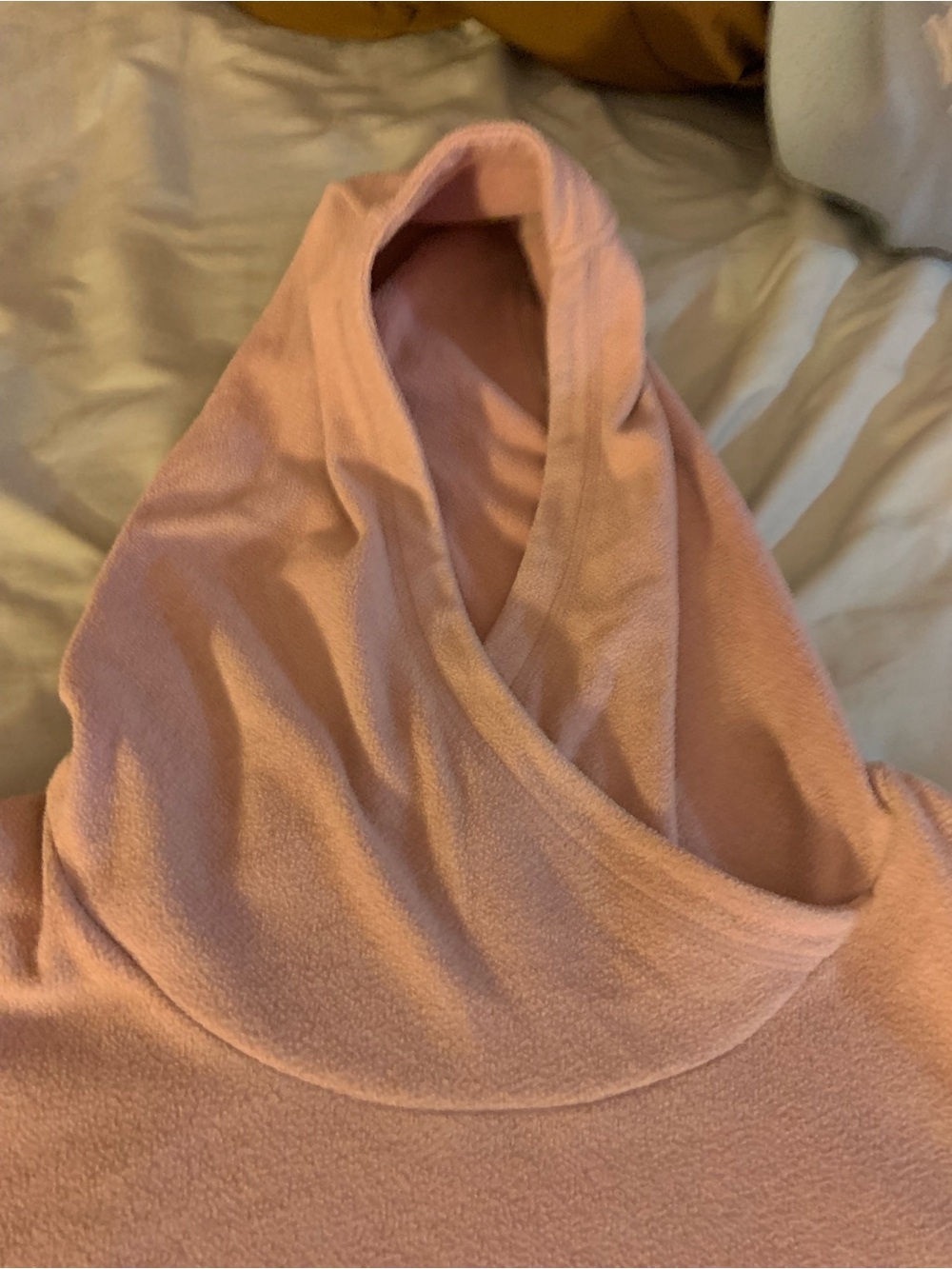 Pink Microfleece Pullover Funnel Neck Sweater - Size Medium - Picture 5 of 8